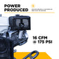 16 CFM @ 175 PSI Gas Air Compressor / Generator with Honda GX390 Engine - AC138HEG2
