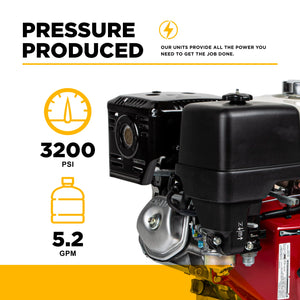 3,200 PSI 5.2 GPM Truck Mount Cold Water Gas Pressure Washer - B3213HTBCS