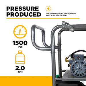 1,500 PSI 2.0 GPM Hot Water Pressure Washer with TechTop Motor and AR Triplex Pump - HW152EA