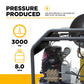 3,000 PSI 8.0GPM Hot Water Pressure Washer with Honda GX690 Engine and General Triplex Pump - HW3024HG12V